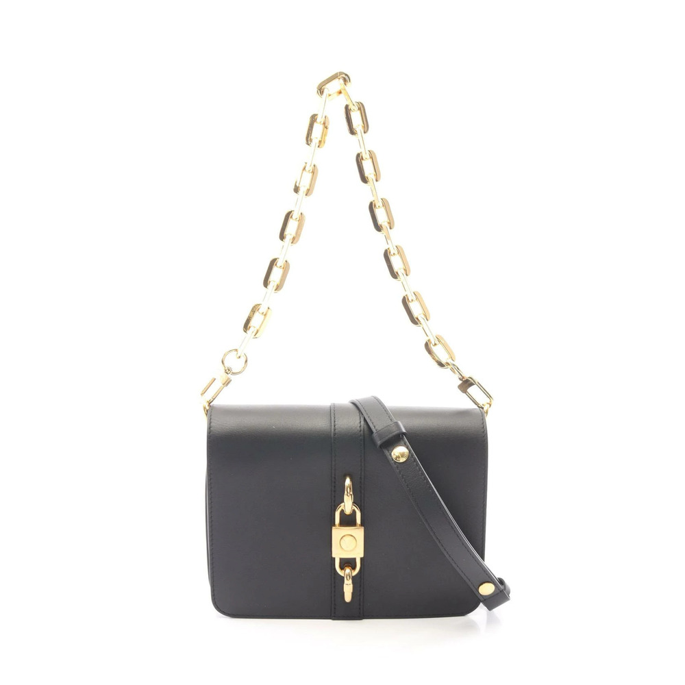 Louis Vuitton Rendezvous Top Handle Bag Leather Black